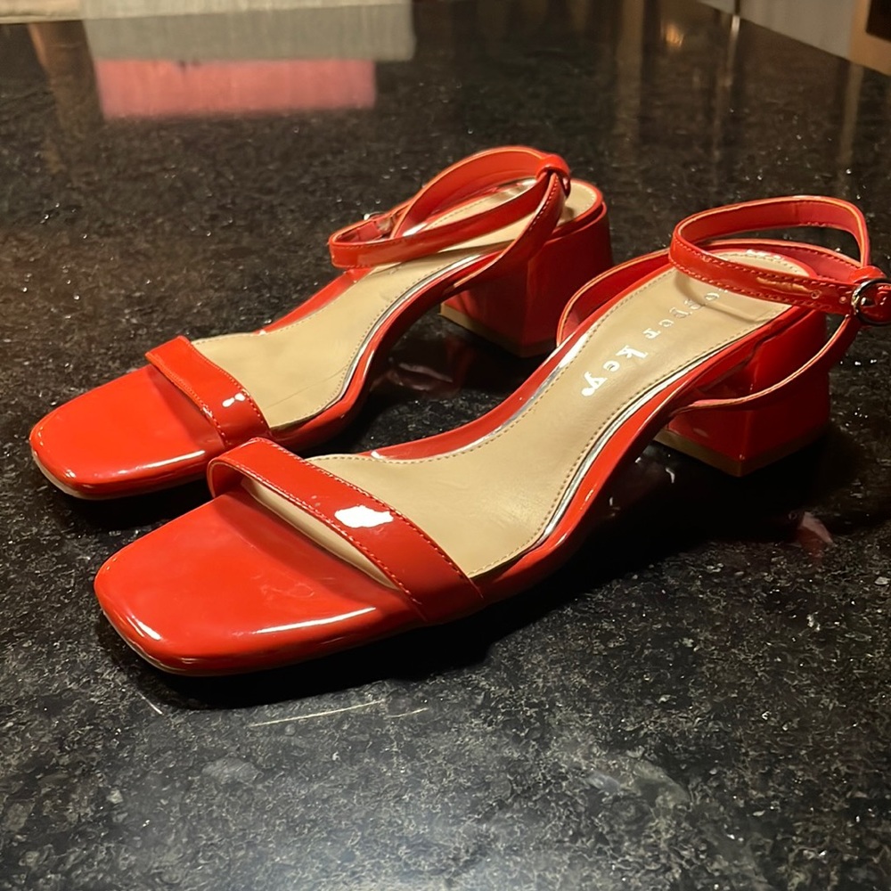 Copper Key burnt orange heels. Size 7.5